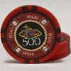 Las Vegas $500 poker chip red