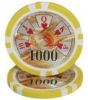 Benjamin Franklin $1000 poker chip yellow
