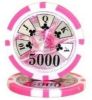 Benjamin Franklin $5000 poker chip pink