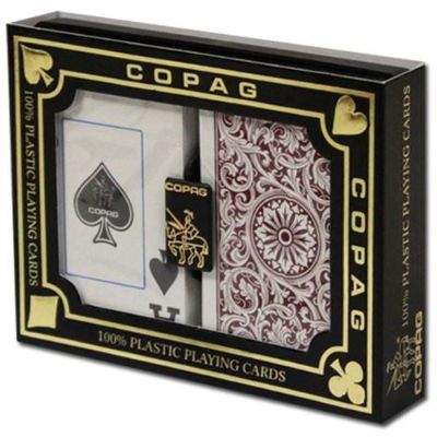 Copag Bridge duopack box green and burgundy decks jumbo index