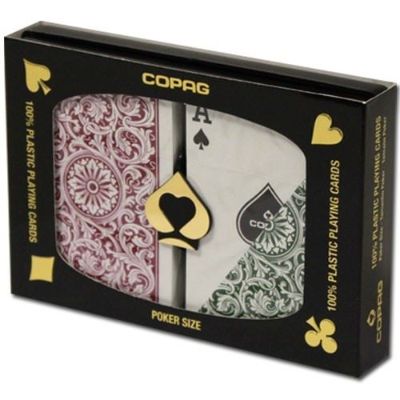 Copag poker duopack gift box burgundy and green