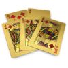Golden plated playing cards fanned out