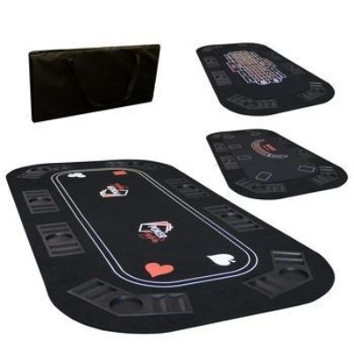 Rectangular poker table top, 33x66 inches, multiple views
