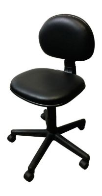 Black dealer chair with backrest