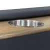 Stainless steel cup holder in wooden racetrack of Supreme poker table