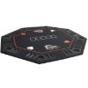 Black octagonal poker table top for 8 players, 48x48 inches