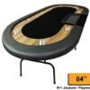 Supreme dealer 84-inch poker table with black top and folding legs
