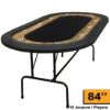 Supreme 84-inch poker table with black top and folding legs
